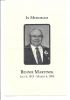 Funeral card- Martinek, Bennie 3